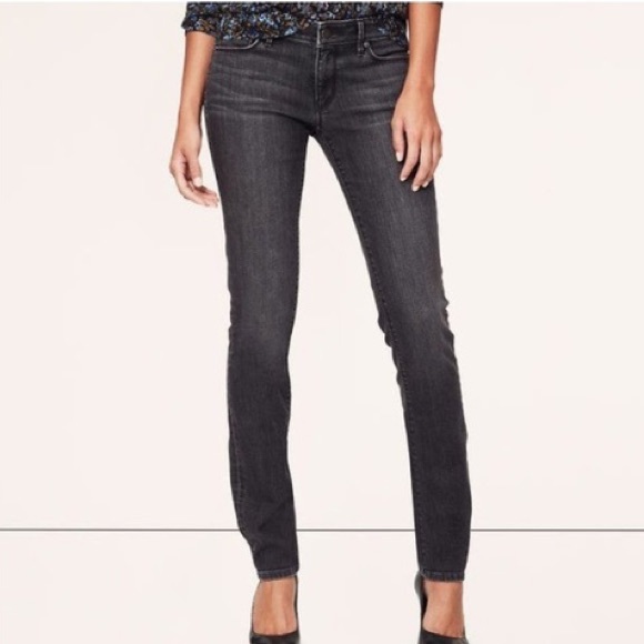 LOFT Denim - ANN TAYLOR LOFT Curvy Skinny Jeans Charcoal Gray